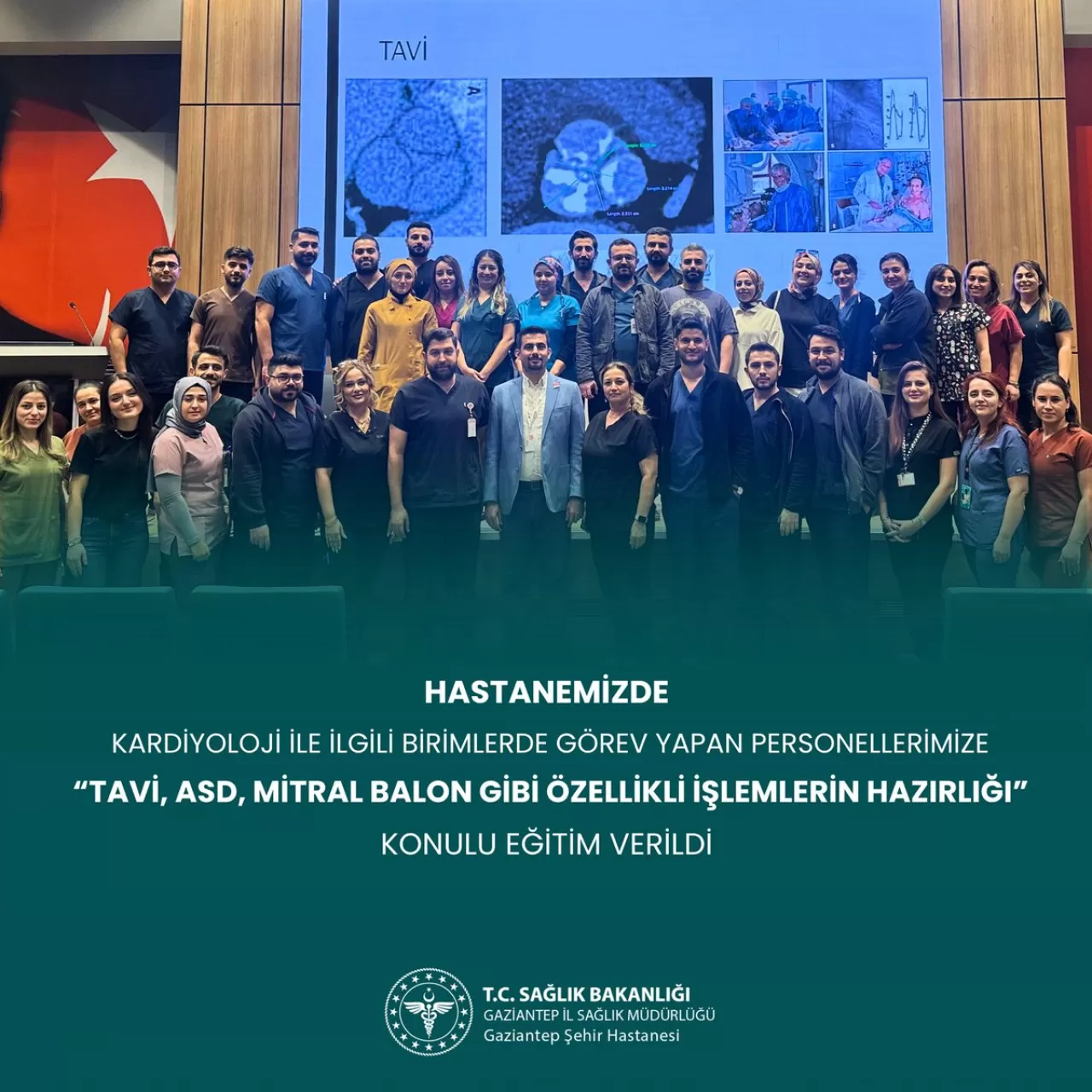 Gaziantep Şehir Hastanesi'nde Kardiyoloji Personeline Özellikli İşlemler Eğitimi