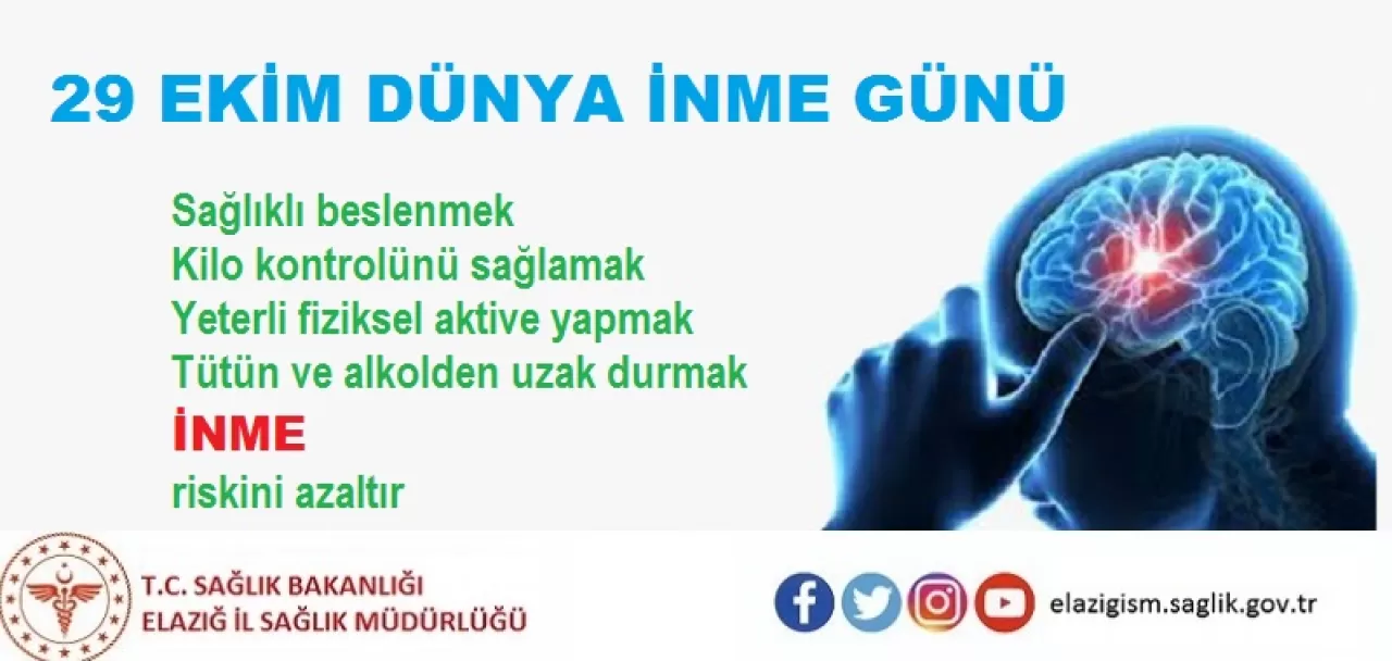 Elazığ İl Sağlık Müdürlüğü'nden Dünya İnme Günü'nde Kritik Uyarılar