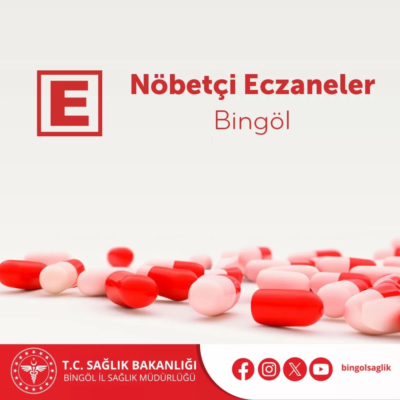 Bingöl'de Kasım Ayı Nöbetçi Eczaneler Açıklandı