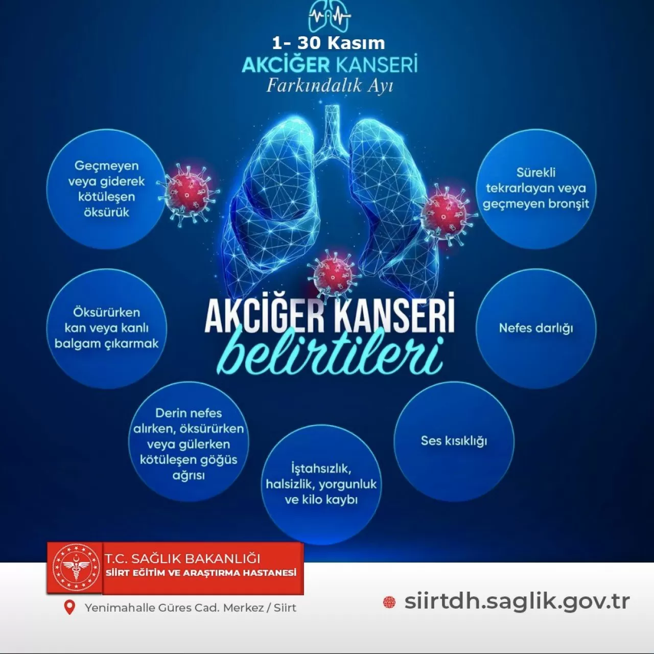 Siirt'te Akciğer Kanseri Farkındalık Ayı'nda Sigarasız Yaşam Çağrısı