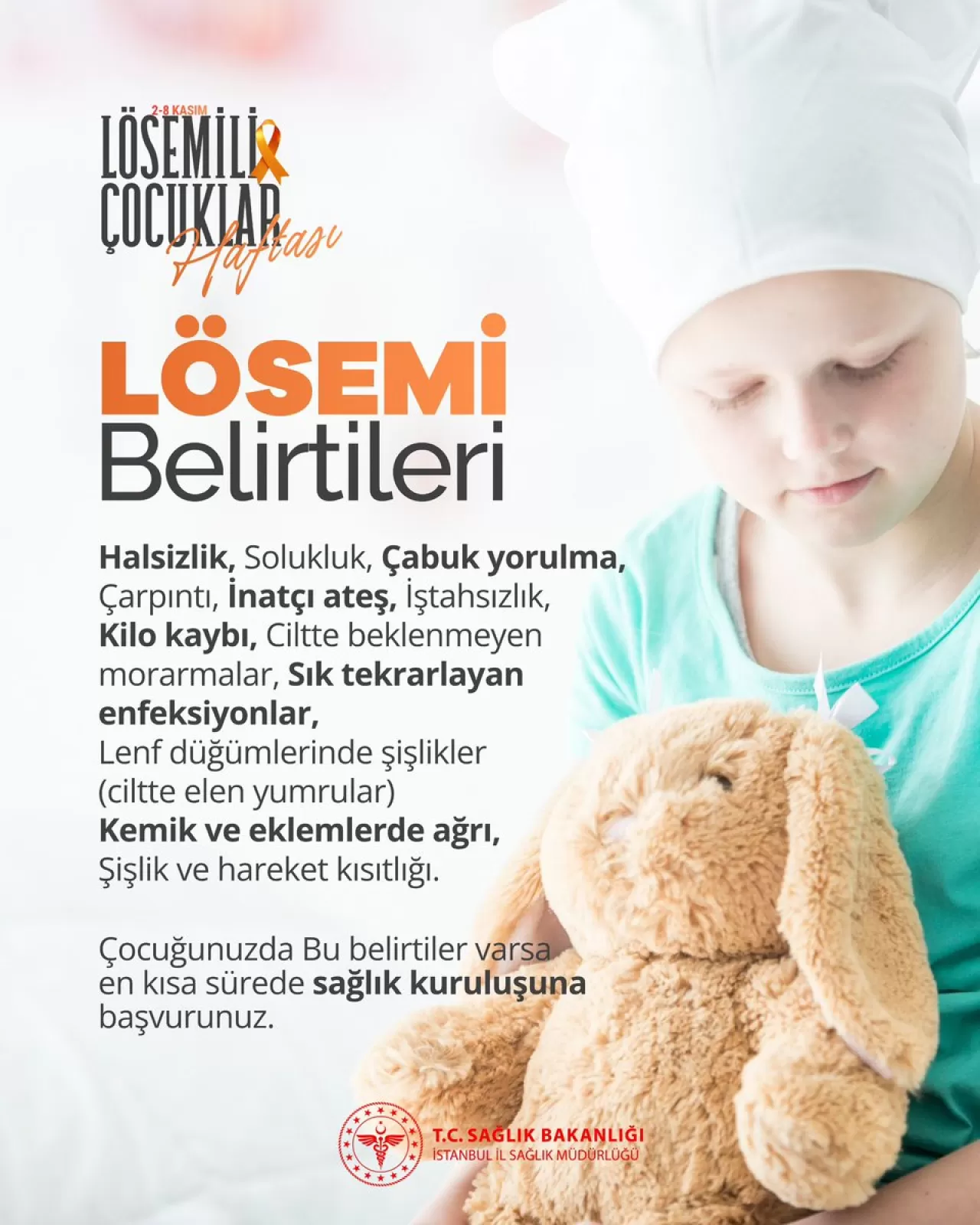 İstanbul İl Sağlık Müdürlüğü'nden Kritik Uyarı: Çocuklarda Lösemi Belirtilerine Dikkat!