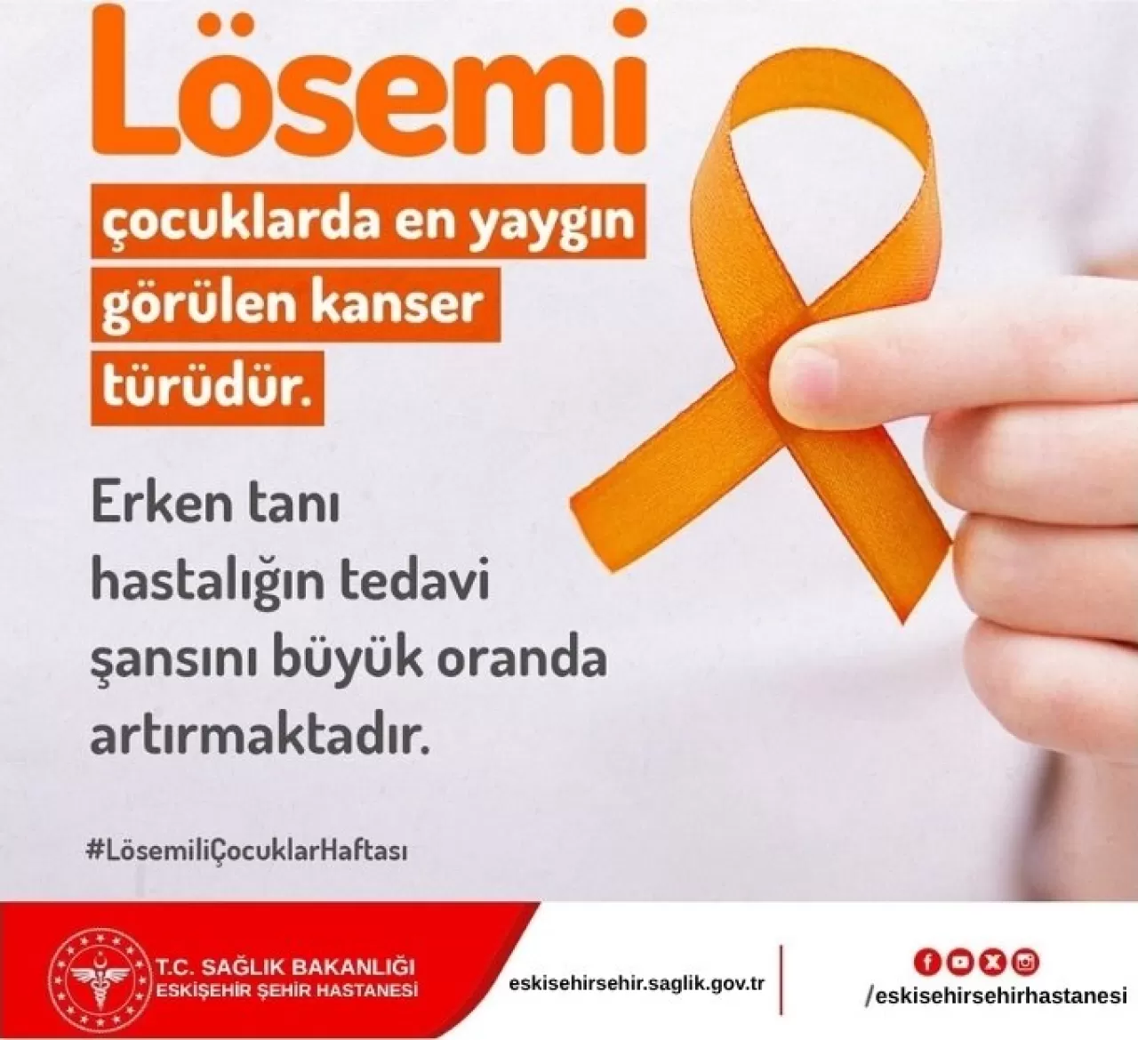 Eskişehir Şehir Hastanesi, Lösemili Çocuklar Haftası'nda Erken Tanının Önemine Dikkat Çekti