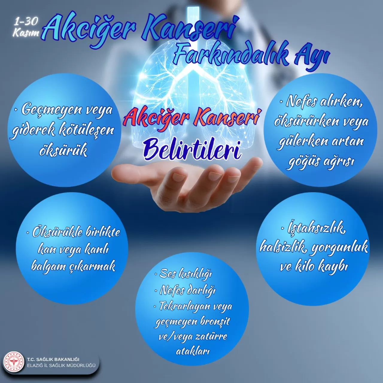 Elazığ'da Akciğer Kanseri Belirtilerine Karşı Uyarı