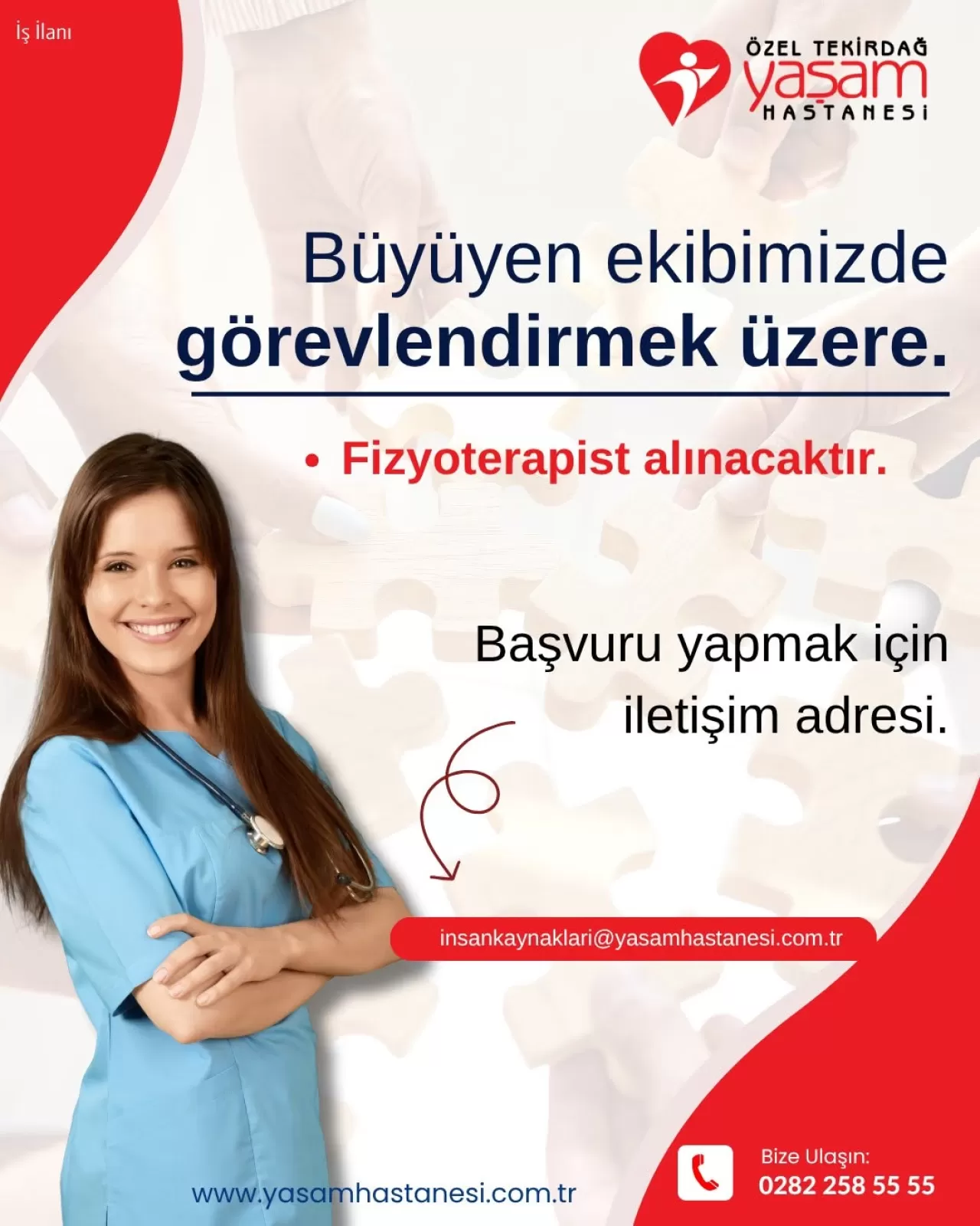 Özel Tekirdağ Yaşam Hastanesi'nde Kariyer Fırsatı