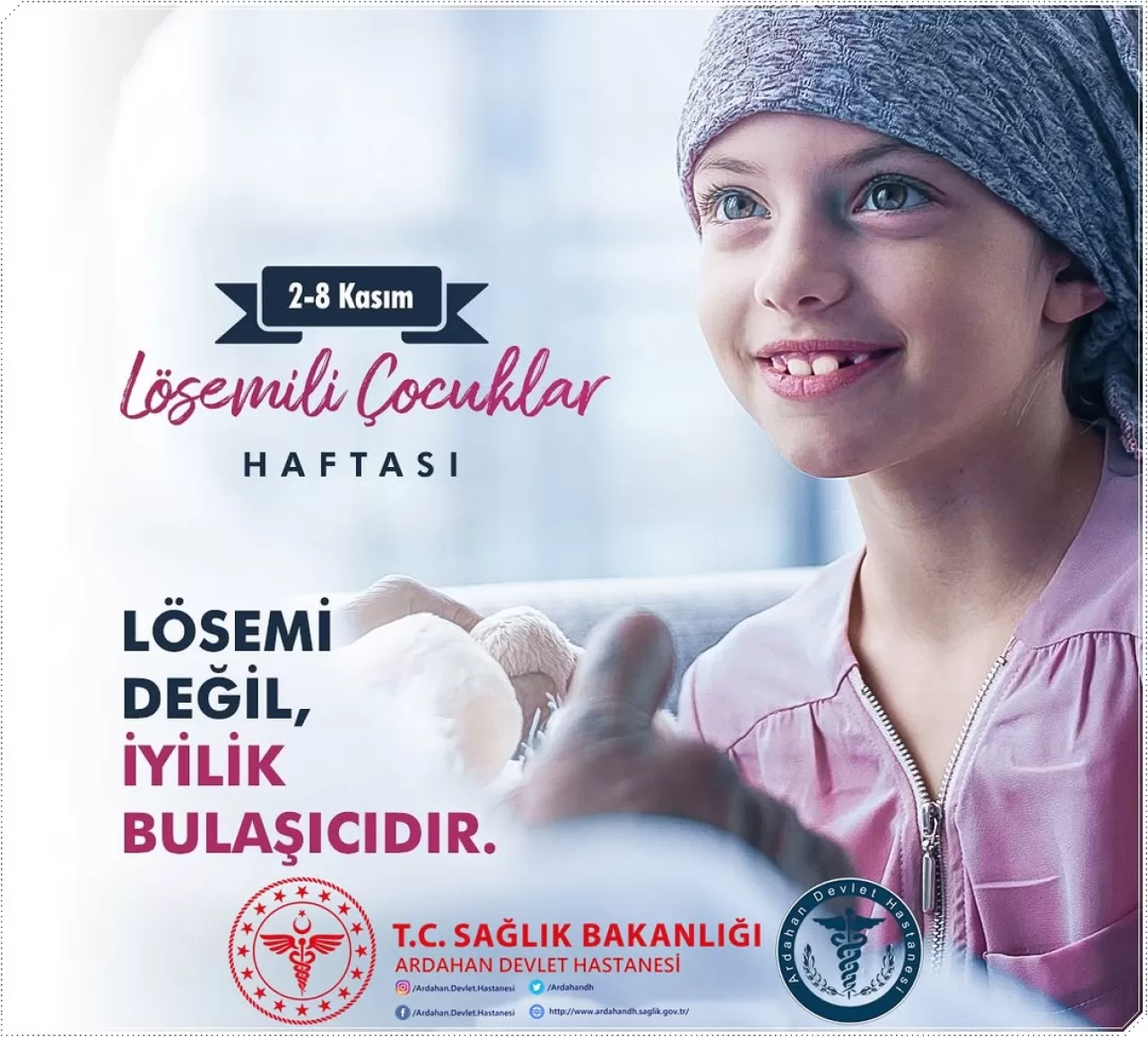 Ardahan Devlet Hastanesi, Lösemili Çocuklar Haftası'na Dikkat Çekti