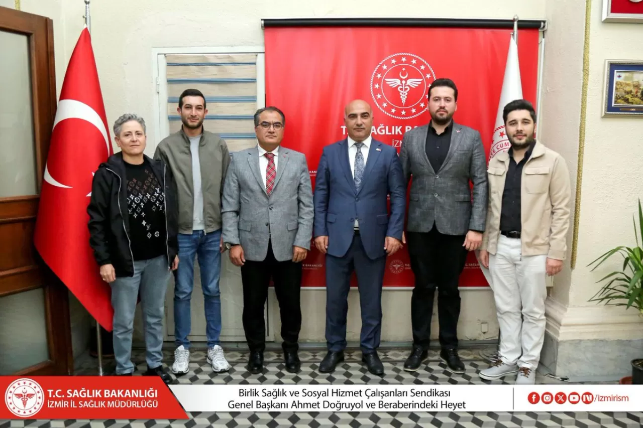 Birlik Sağlık-Sen Heyeti, İzmir İl Sağlık Müdürü Doç. Dr. Ayhan Kul'u Ziyaret Etti
