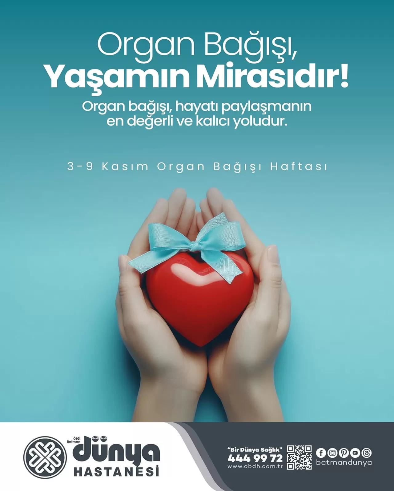 Batman'da Organ Bağışı Haftası'nda Yaşamın Mirası Vurgusu