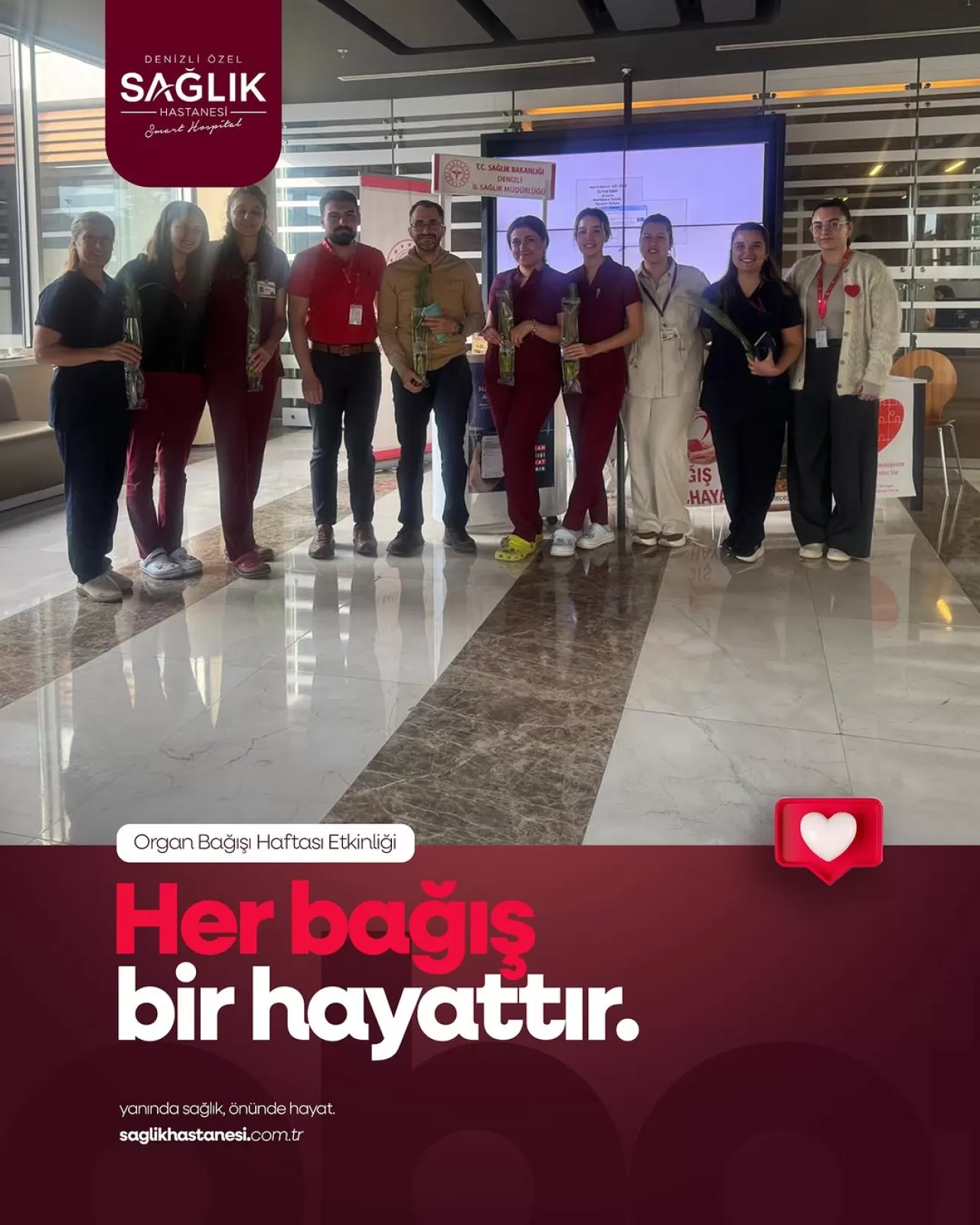 Denizli Özel Sağlık Hastanesi'nde Organ Bağışı Farkındalık Çalışmaları Başladı