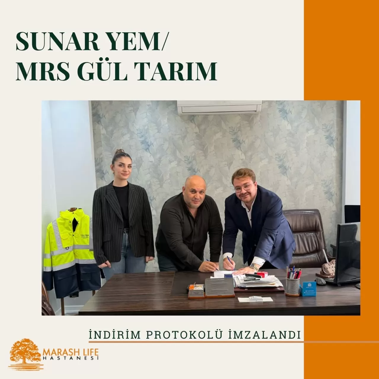 Sunar Yem ve Mrs Gül Tarım, Özel Marash Life Hastanesi'nde İndirim Protokolü İmzaladı