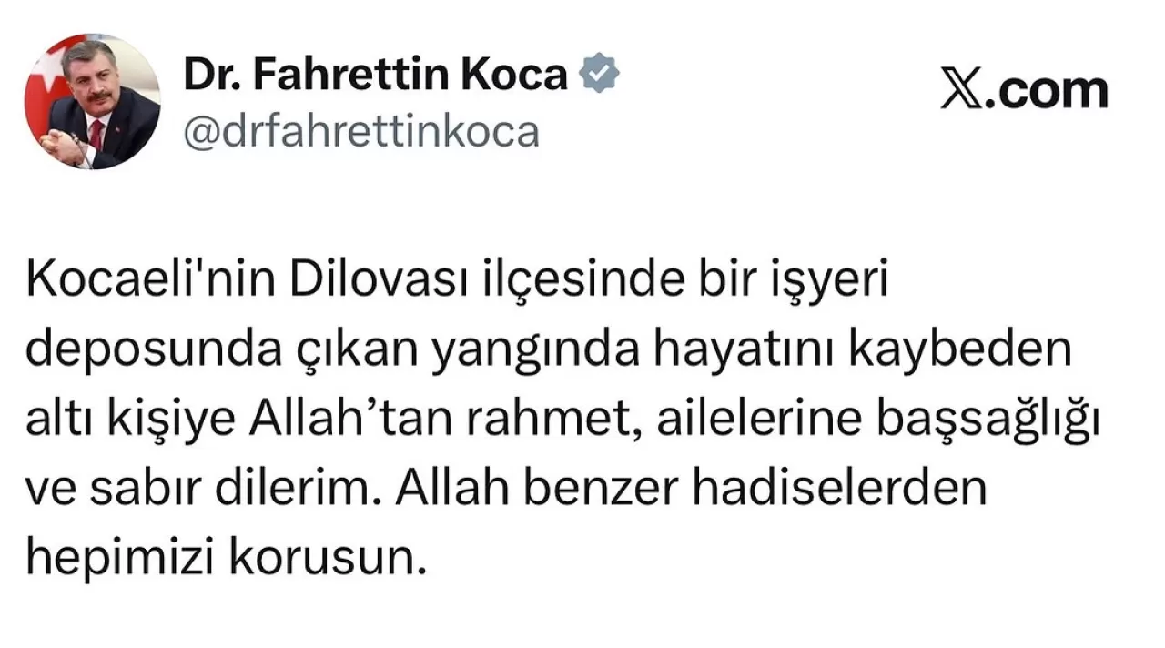 Dilovası'ndaki İşyeri Yangınında 6 Kişi Hayatını Kaybetti