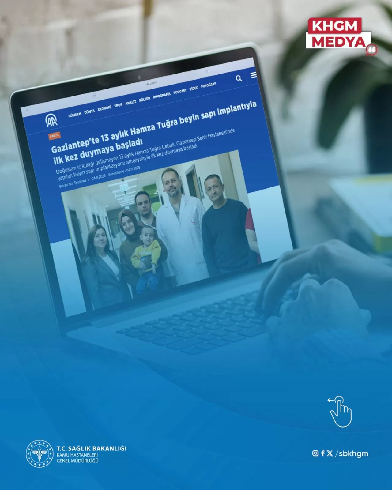 Gaziantep'te 13 Aylık Hamza Tuğra, Beyin Sapı İmplantıyla Hayata Tutundu