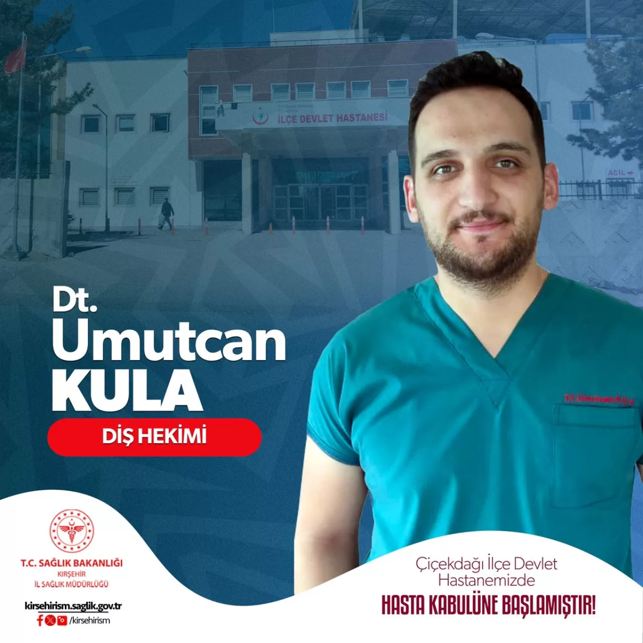 Kırşehir'de Çiçekdağı İlçe Devlet Hastanesi'ne Yeni Hekim Atandı