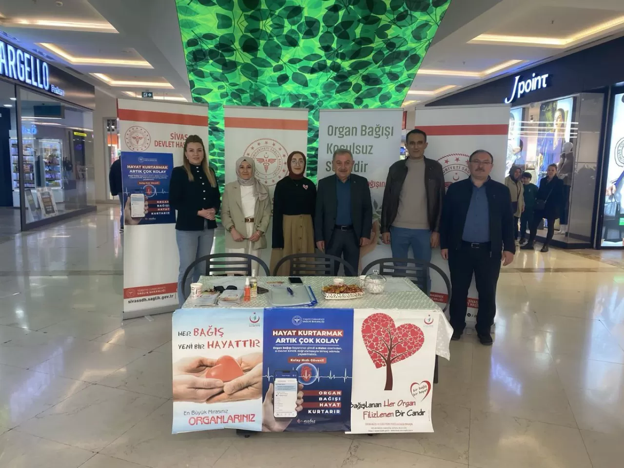 Sivas'ta Organ Bağışı Farkındalığı İçin Alışveriş Merkezinde Stant Kuruldu