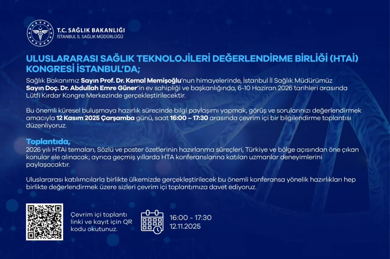 İstanbul, 2026'da Uluslararası Sağlık Teknolojileri Değerlendirme Kongresi'ne Ev Sahipliği Yapacak