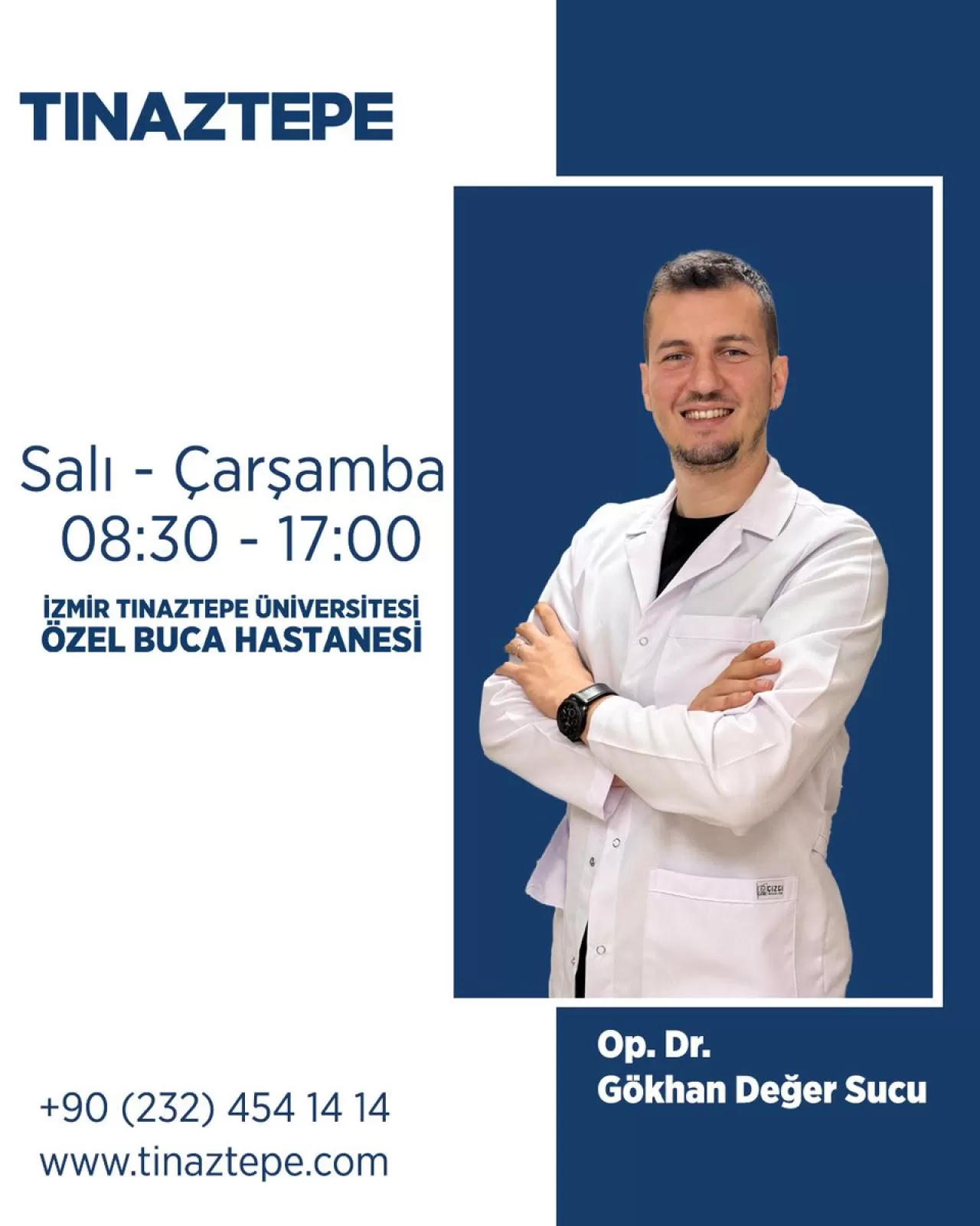 Op. Dr. Gökhan Değer Sucu, Buca Tınaztepe Hastanesi'nde Hizmet Vermeye Başladı