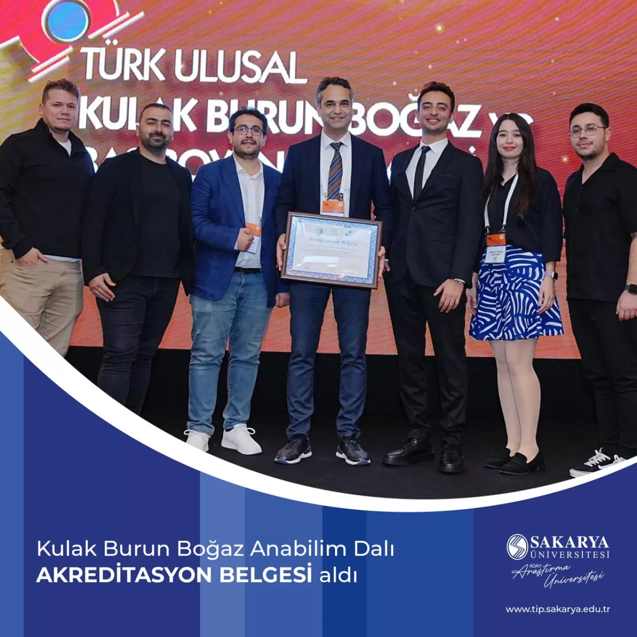 Sakarya Üniversitesi Tıp Fakültesi KBB Anabilim Dalı'na Akreditasyon Onayı