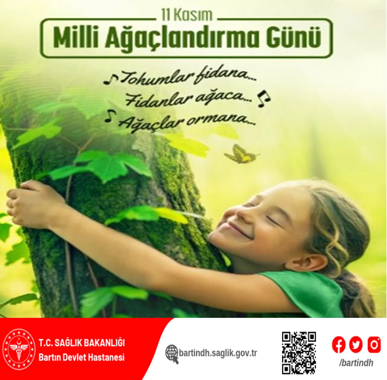 Bartın Devlet Hastanesi Personeli, Milli Ağaçlandırma Günü'nde Fidan Dikti