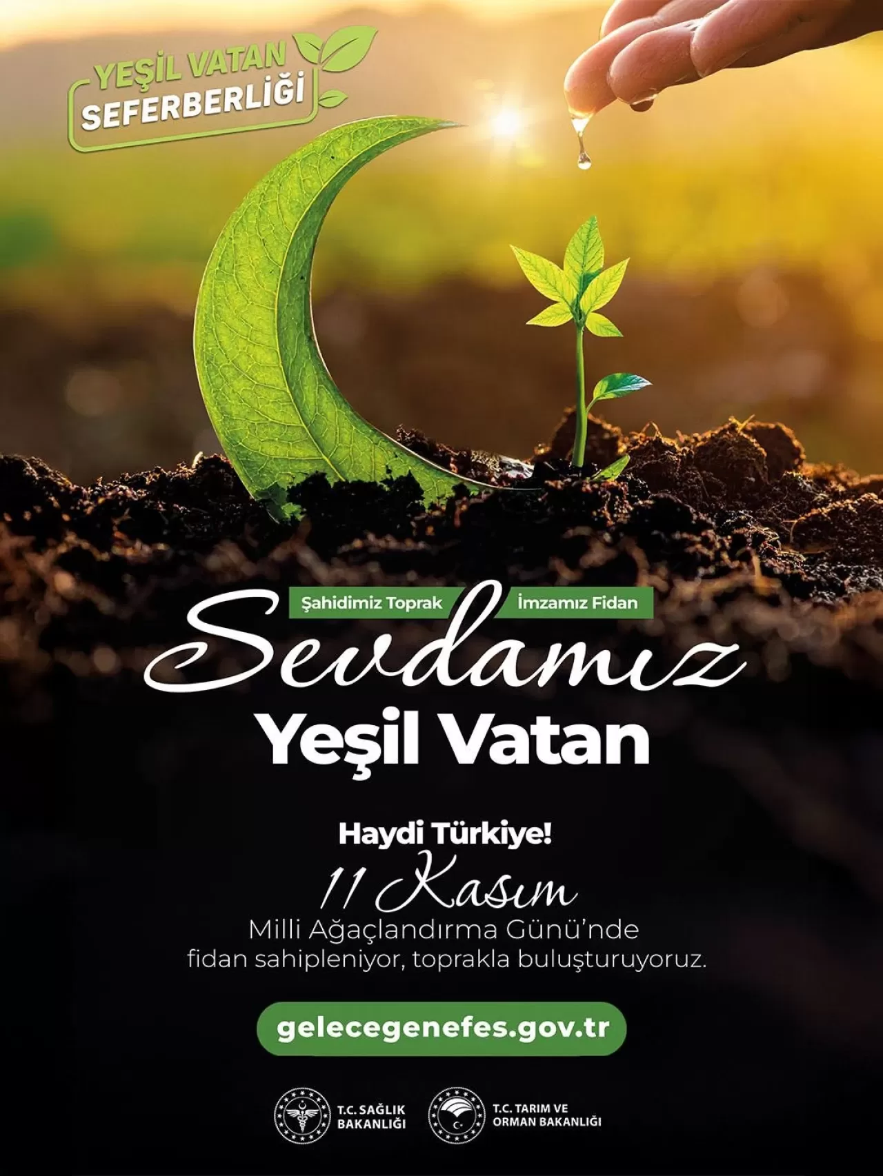 Bingöl'de 11 Kasım Millî Ağaçlandırma Günü Kapsamında Fidanlar Toprakla Buluşuyor