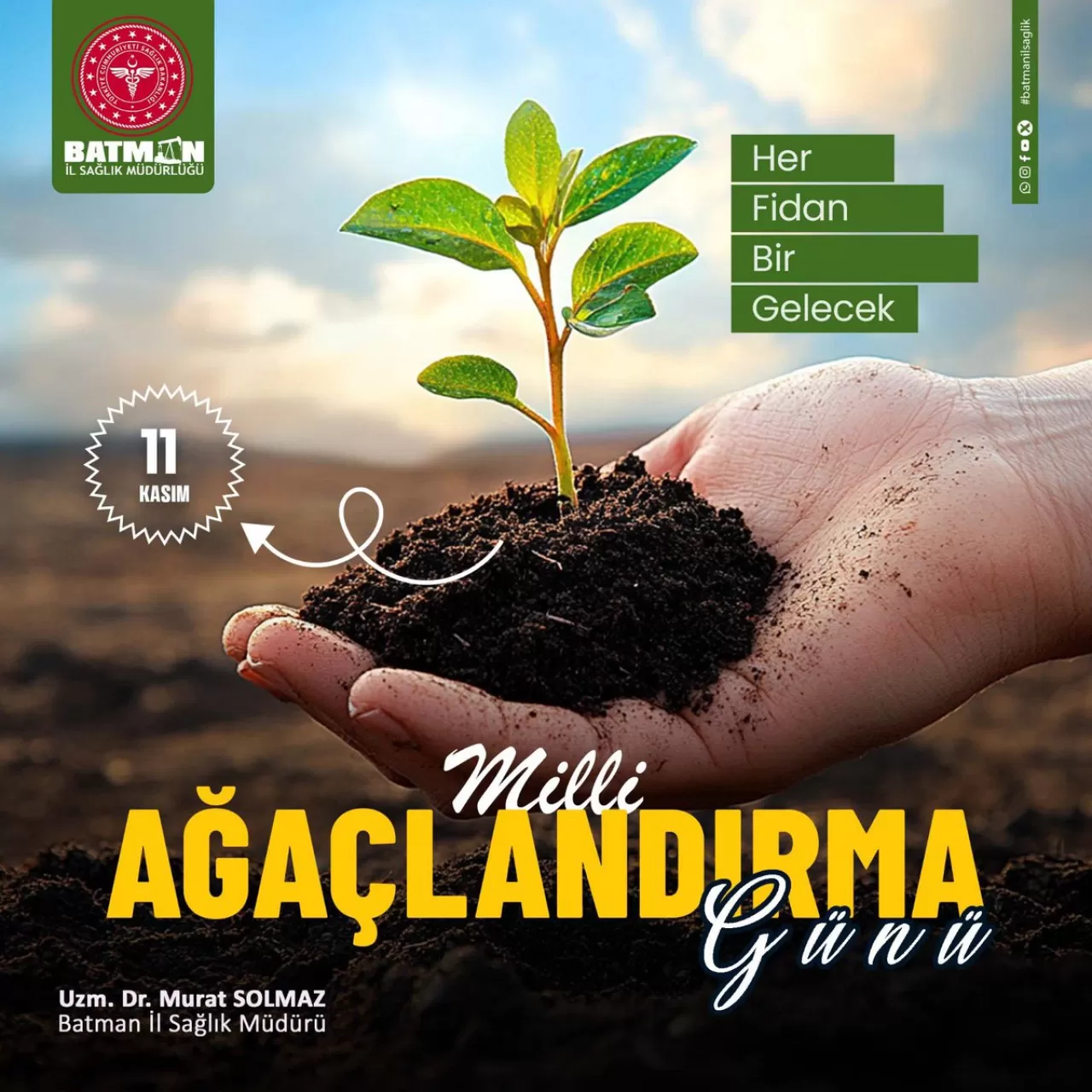 Batman'da Geleceğe Nefes İçin Fidanlar Toprakla Buluştu