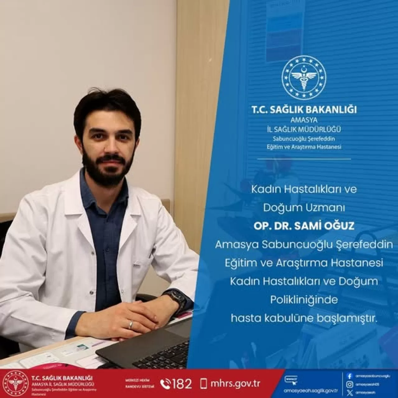 Amasya'da Yeni Jinekolog ve Doğum Uzmanı Hizmete Başladı