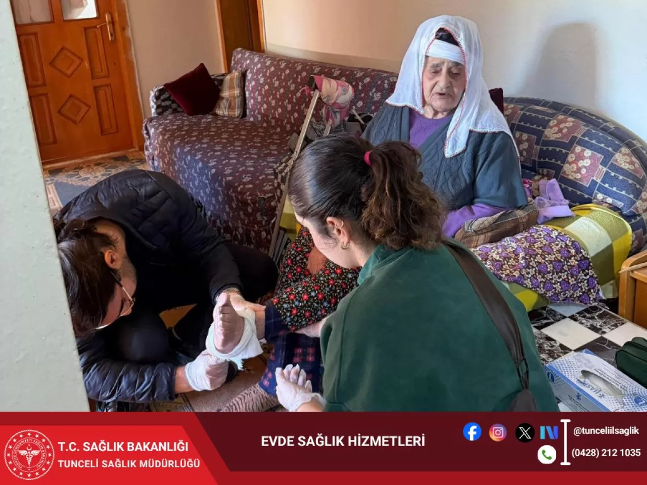 Tunceli'de Evde Sağlık Hizmetleri ile Vatandaşların Yanında