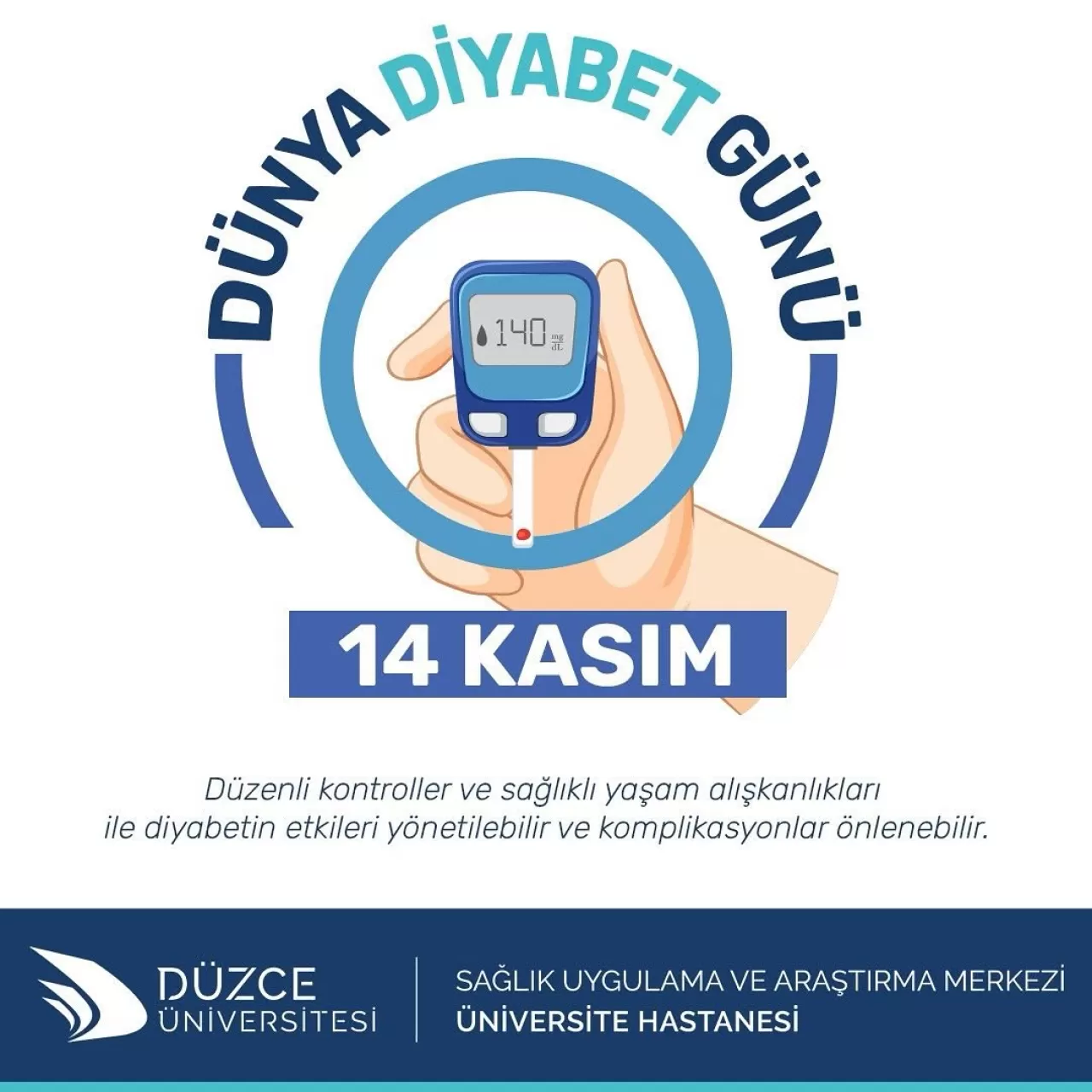 Düzce Üniversitesi Hastanesi'nden Dünya Diyabet Günü'nde Anlamlı Farkındalık
