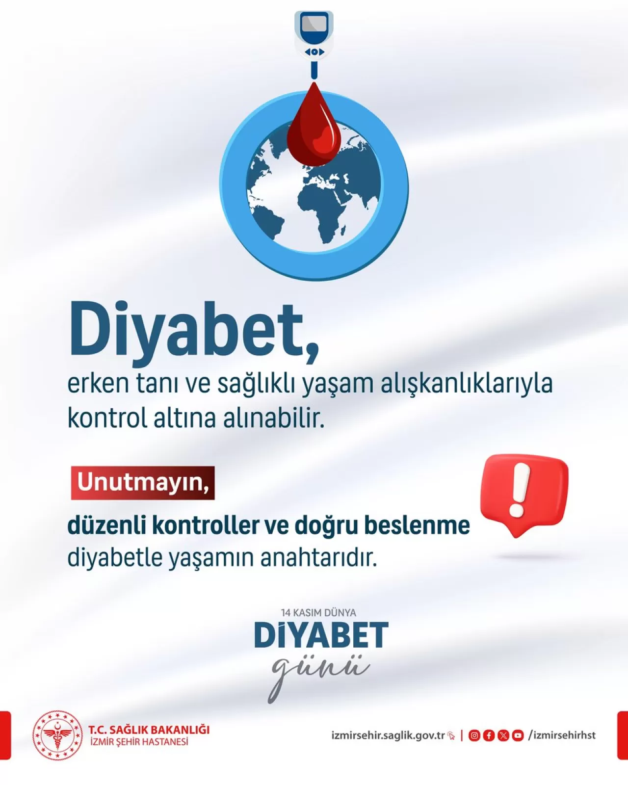 İzmir Şehir Hastanesi'nden Dünya Diyabet Günü'nde Önemli Açıklamalar: Erken Tanı Hayat Kurtarıyor