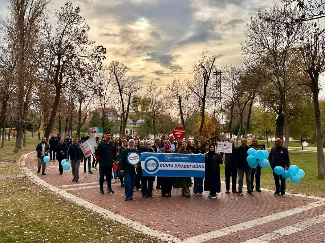 Aksaray'da Dünya Diyabet Günü'nde Sağlıklı Yaşam Yürüyüşü