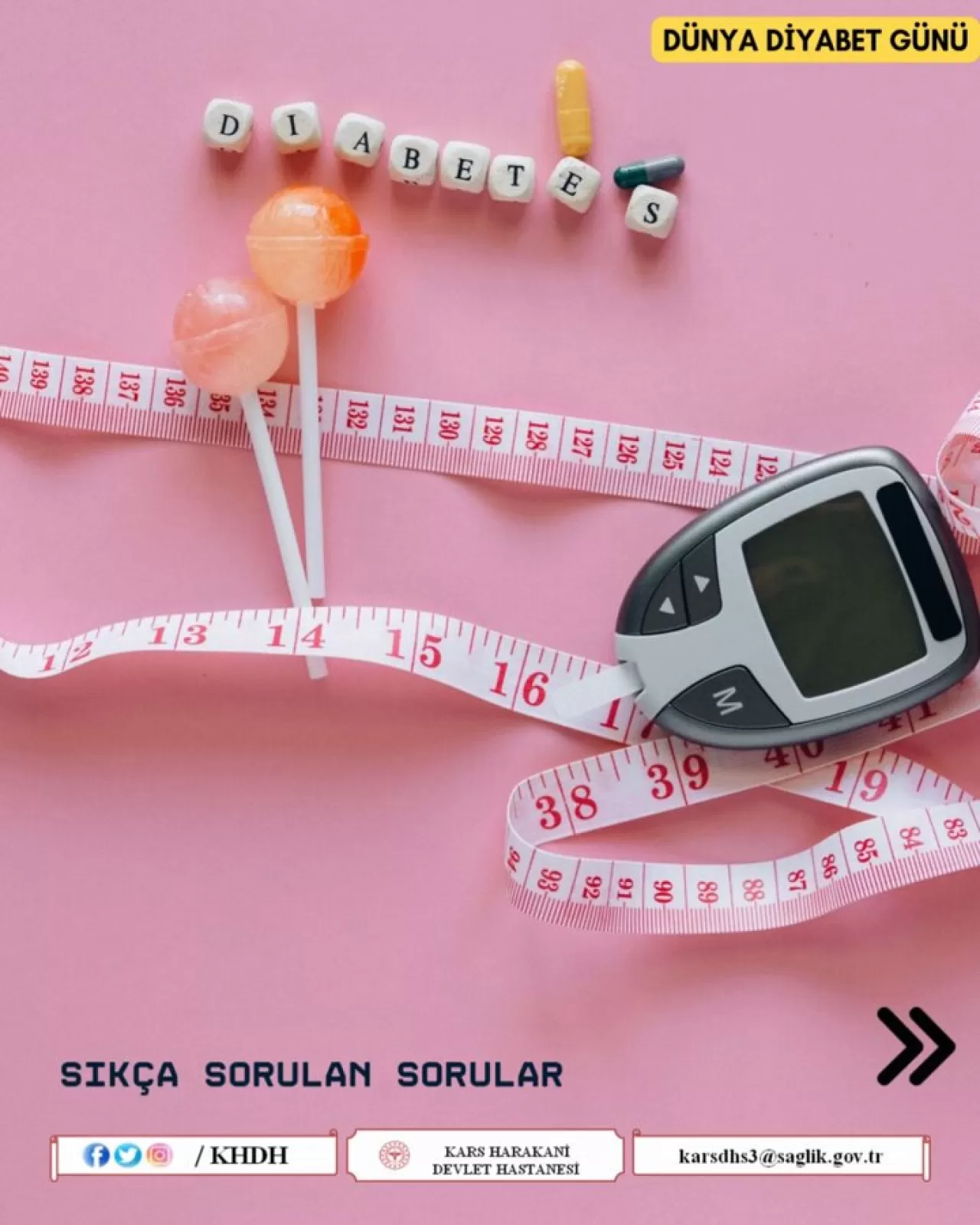Kars Harakani Devlet Hastanesi'nde 14 Kasım Dünya Diyabet Günü Etkinliği