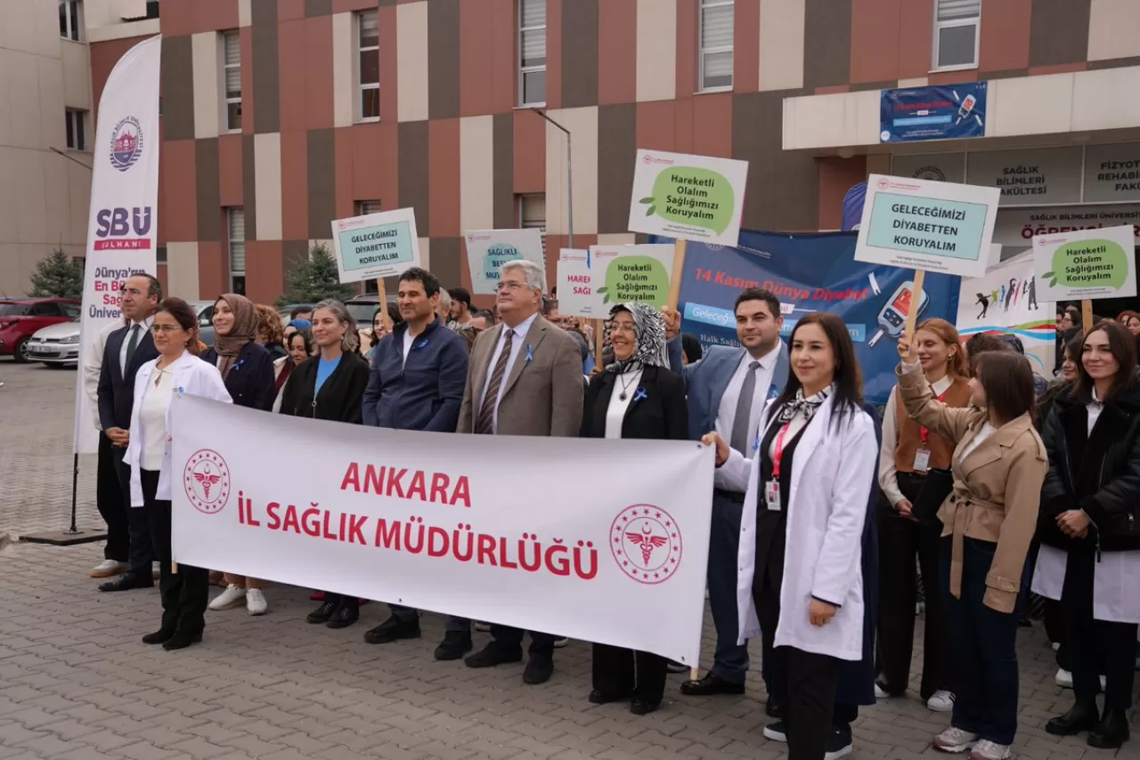 Ankara'da 14 Kasım Dünya Diyabet Günü'nde Sağlık Taramaları ve Farkındalık Yürüyüşü Düzenlendi