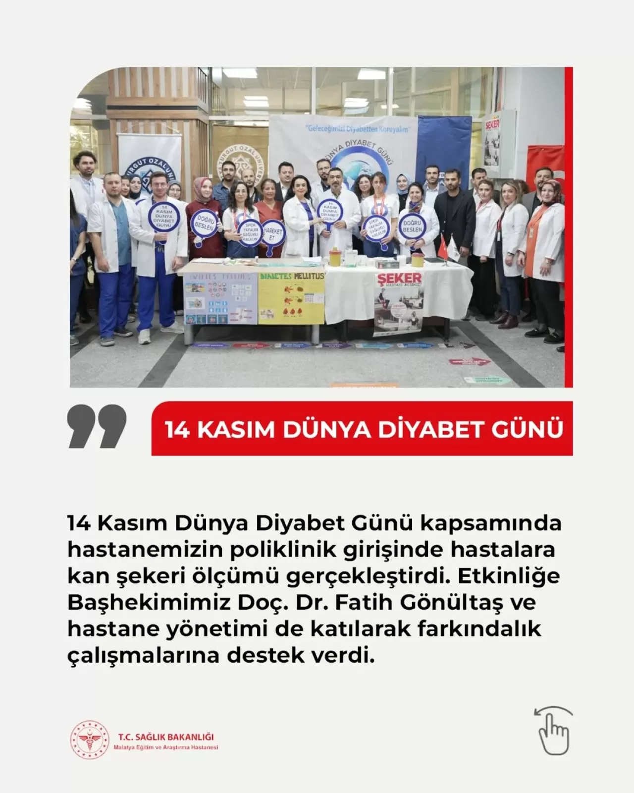 Malatya'da Dünya Diyabet Günü'nde Farkındalık Etkinliği Düzenlendi