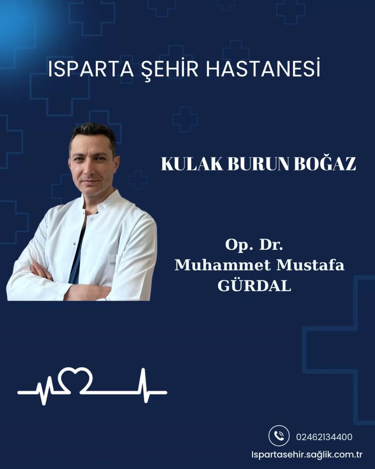 Isparta Şehir Hastanesi'nde Yeni KBB Hekimi Göreve Başladı