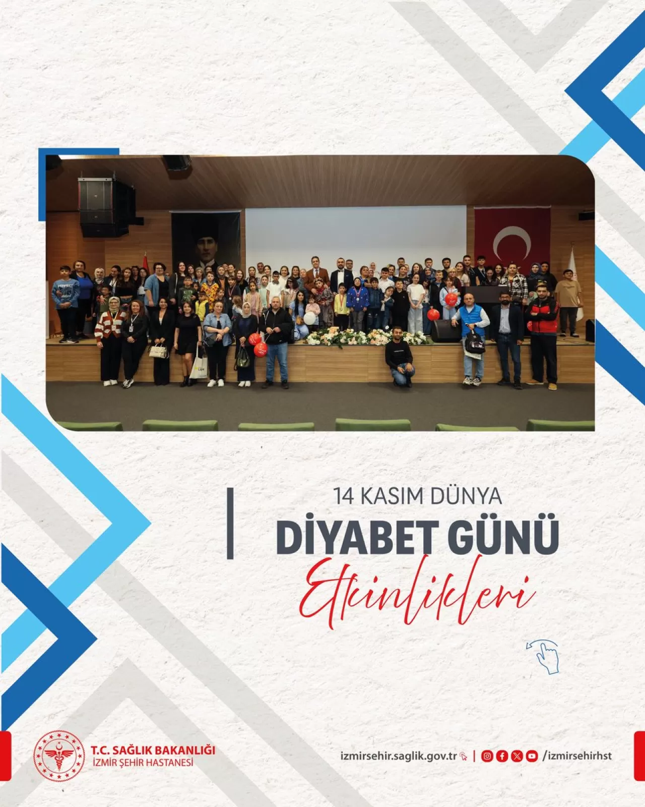 İzmir Şehir Hastanesi'nde 14 Kasım Dünya Diyabet Günü'ne Özel Etkinlikler