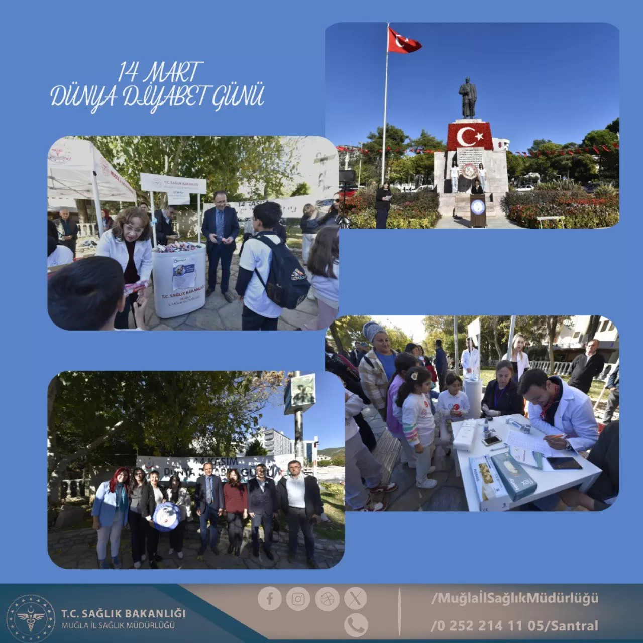 Muğla'da Dünya Diyabet Günü'nde Sağlık Taraması