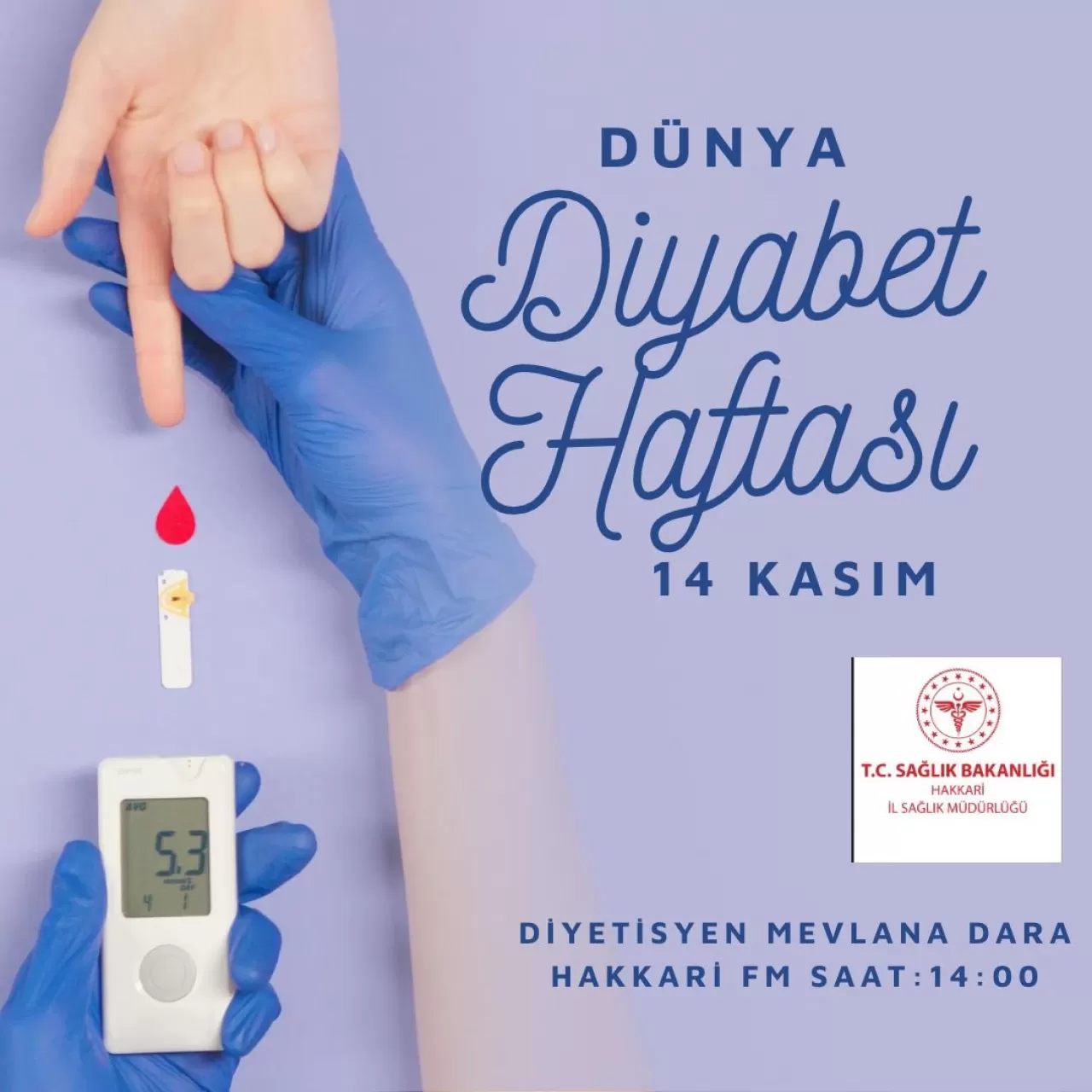 Hakkari'de Dünya Diyabet Günü'nde Önemli Radyo Programı