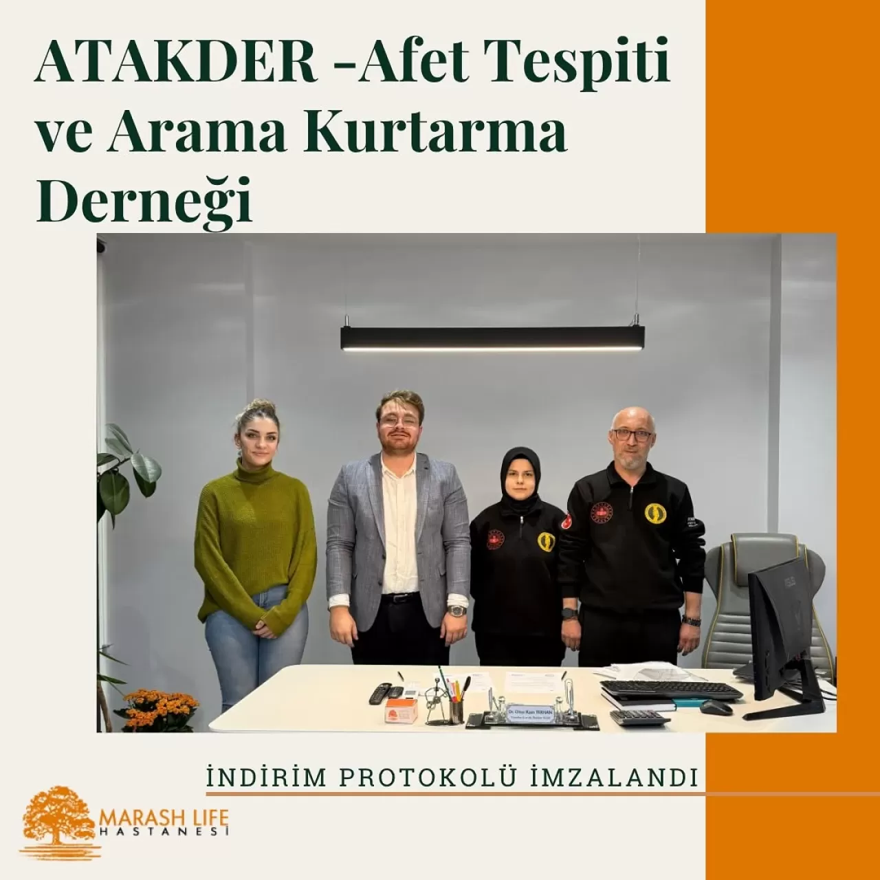 Özel Marash Life Hastanesi ile ATAKDER Arasında İndirim Protokolü İmzalandı