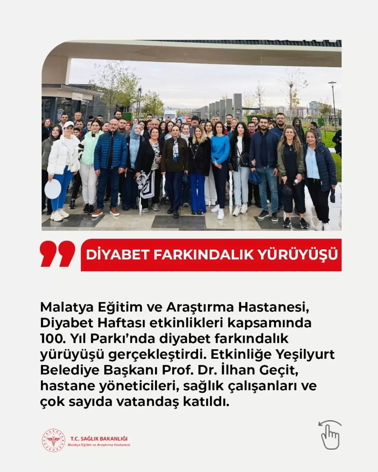 Malatya'da Diyabet Farkındalık Yürüyüşü Gerçekleştirildi