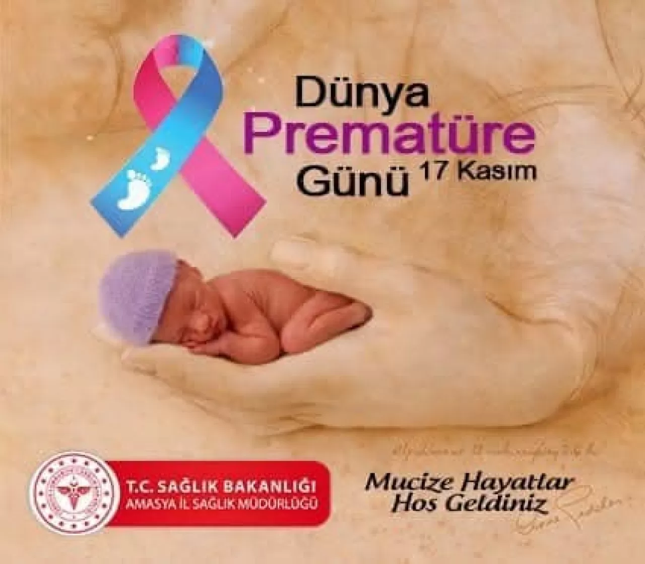 Amasya'da Prematüre Bebekler İçin Dijital Şiirli Hoşgeldin