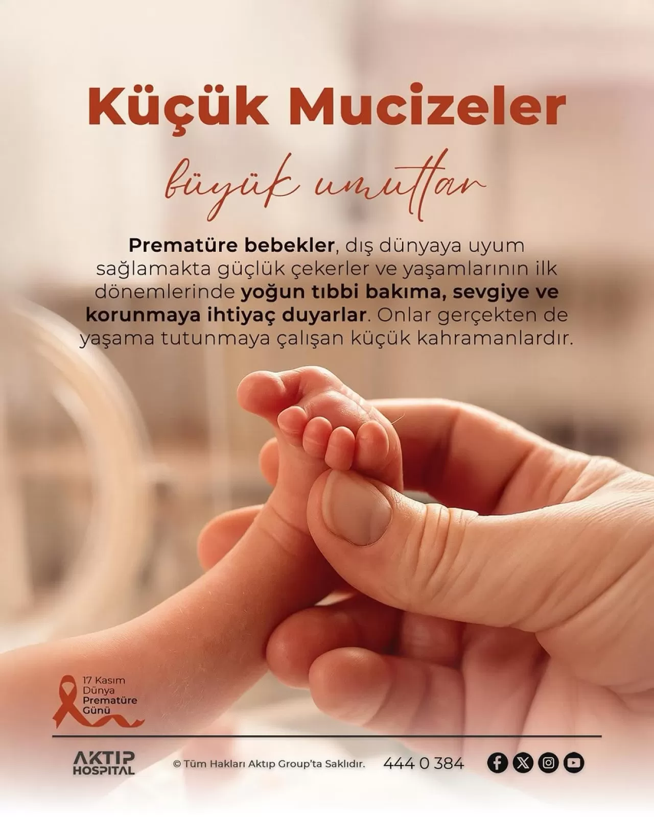 Bartın Aktıp Hastanesi'nden Dünya Prematüre Günü Mesajı