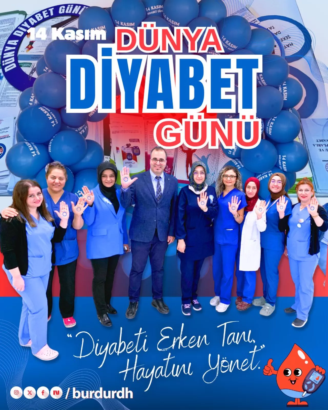 Burdur'da Dünya Diyabet Günü'nde Farkındalık Etkinliği Düzenlendi