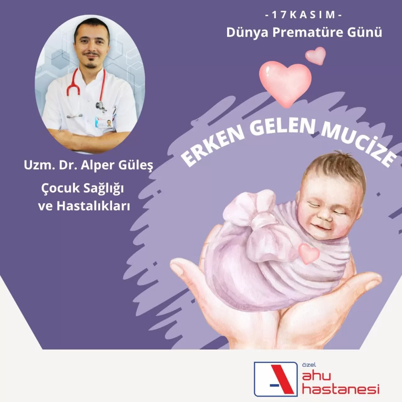 Muğla Ahu Hastanesi, Dünya Prematüre Günü'nde Erken Doğum Farkındalığına Dikkat Çekti