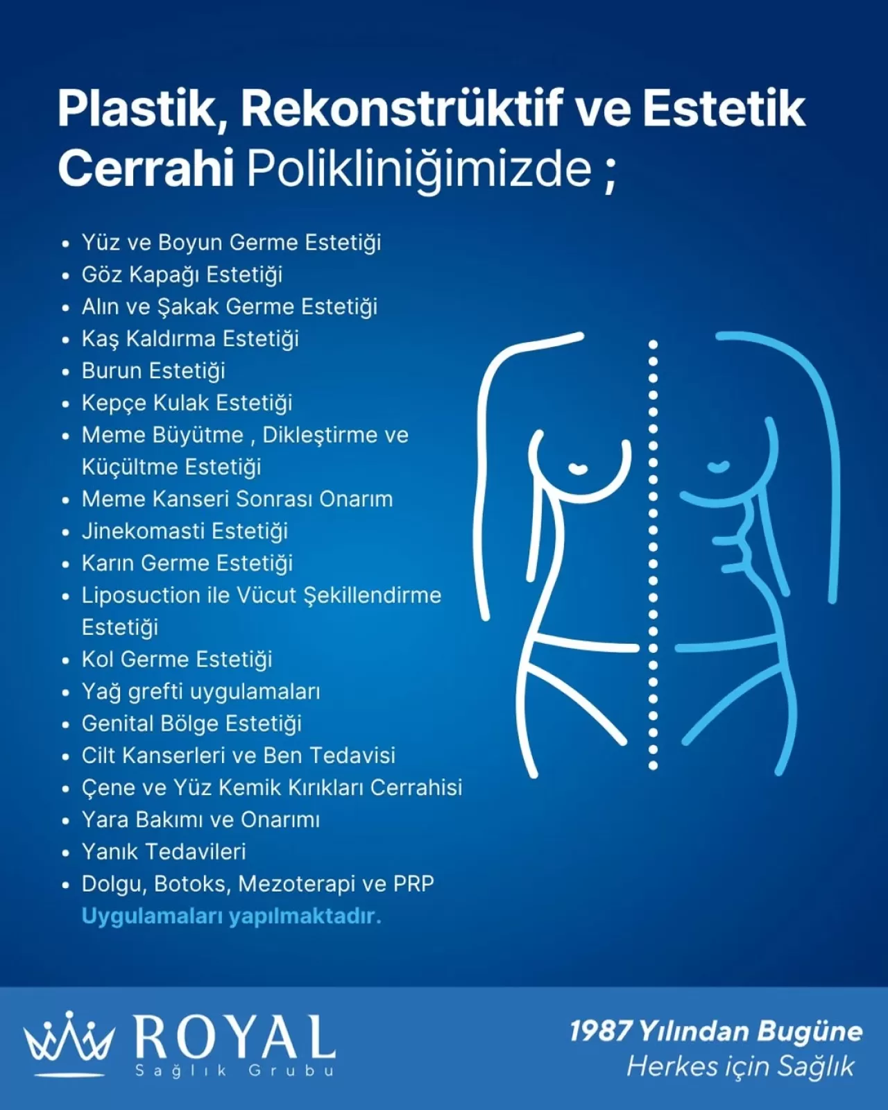 Bandırma Royal Hastanesi'nde Plastik Cerrahi Hizmetleri