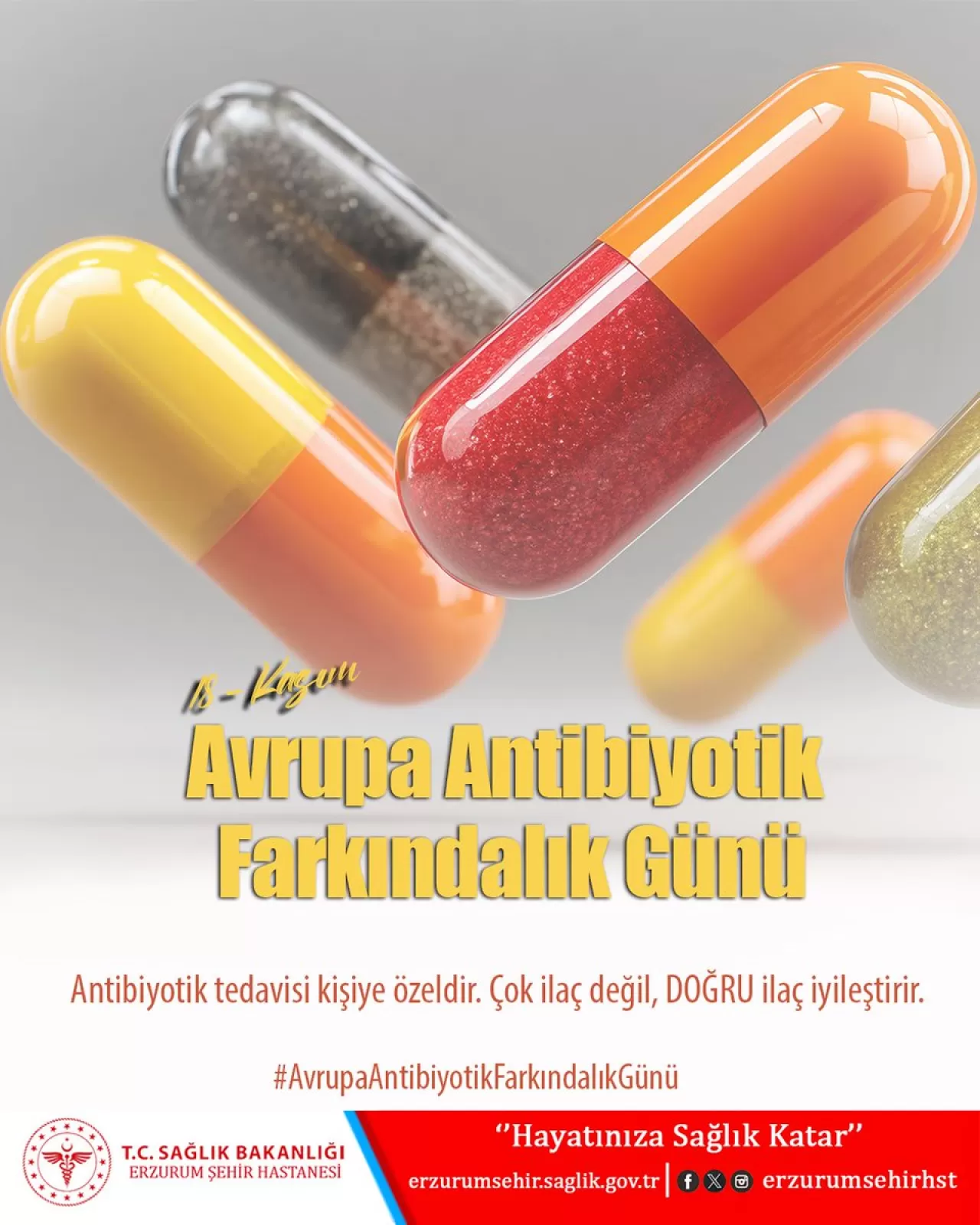 Erzurum Şehir Hastanesi'nden Antibiyotik Farkındalık Günü'nde Önemli Uyarı