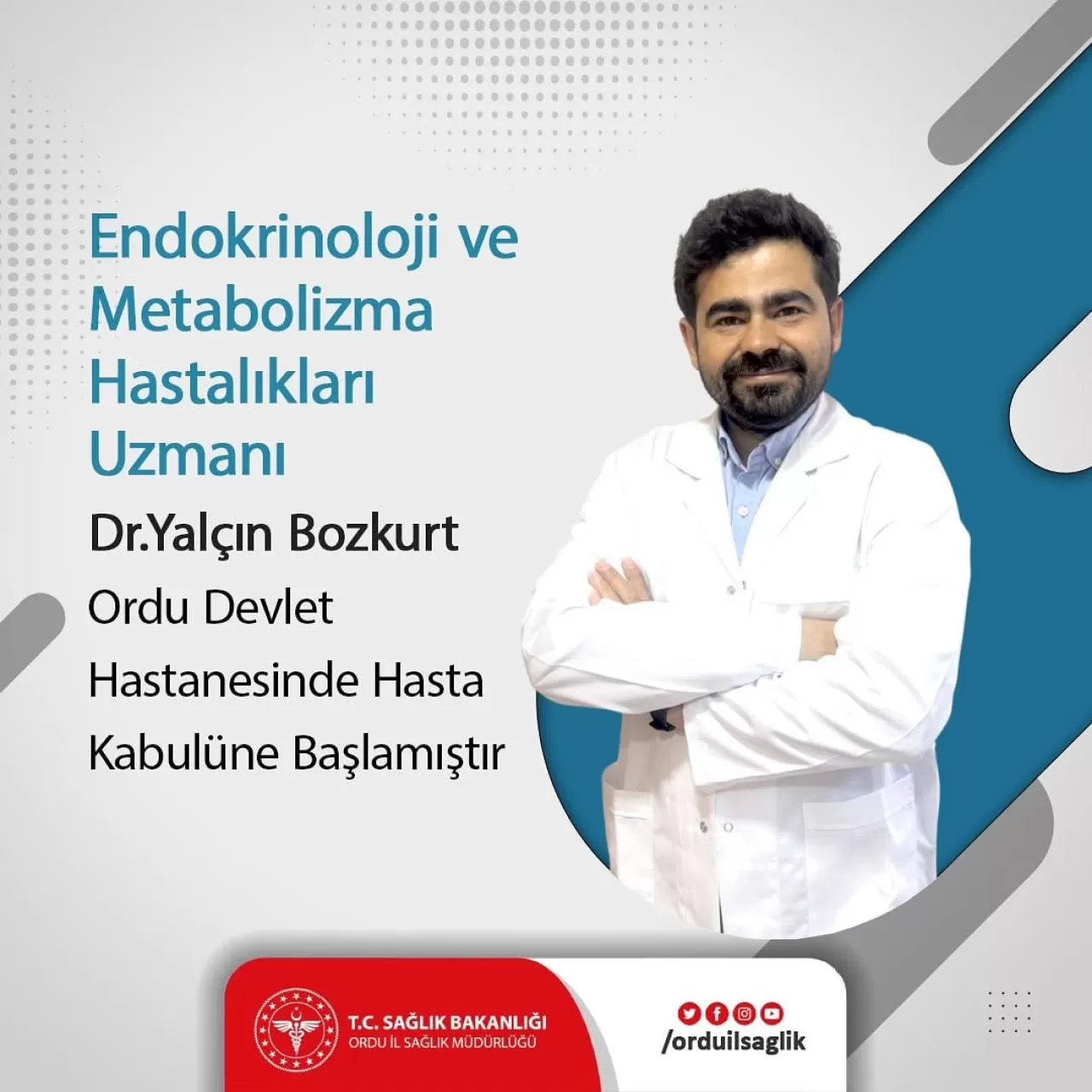 Ordu Devlet Hastanesi'ne Yeni Endokrinoloji Uzmanı