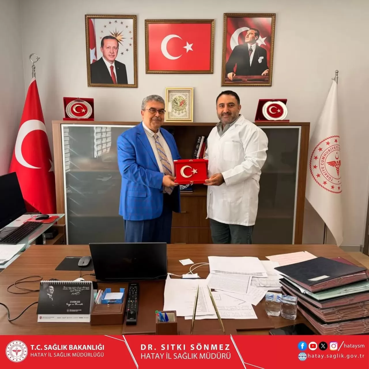 Hatay Eğitim ve Araştırma Hastanesi'nde Başhekim Değişimi ve Hayırlı Olsun Ziyareti