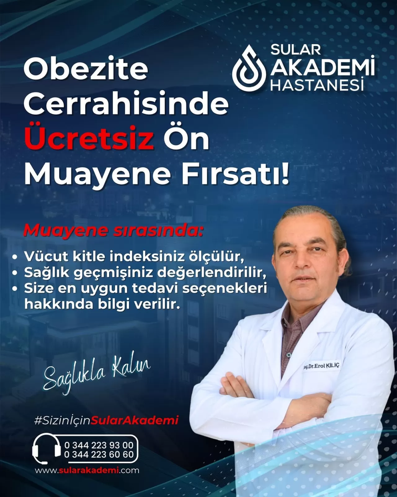 Kahramanmaraş'ta Obezite Cerrahisında Ücretsiz Ön Muayene Fırsatı