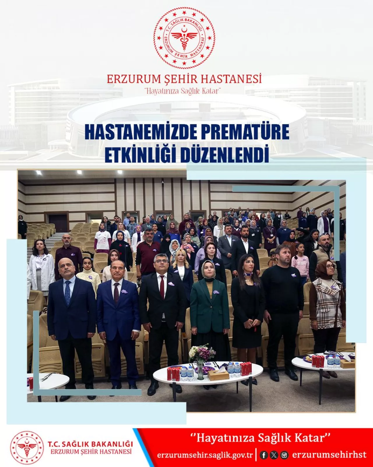 Erzurum Şehir Hastanesi'nde Prematüre Haftası Kutlaması
