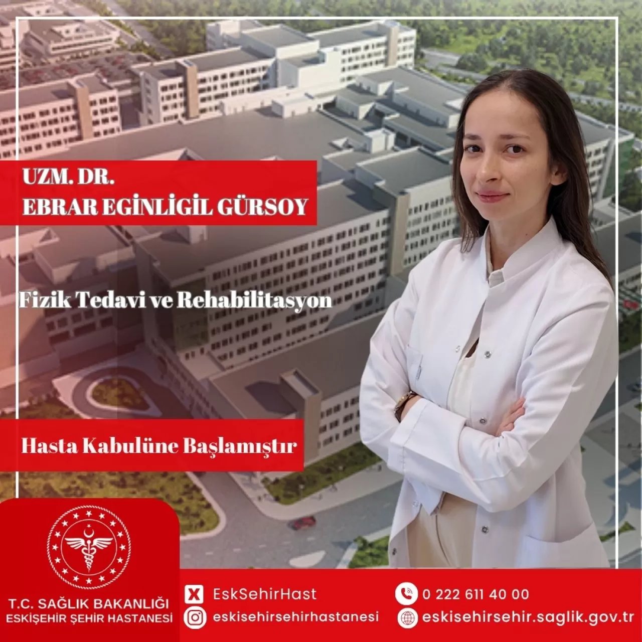 Eskişehir Şehir Hastanesi'ne Yeni Fizik Tedavi Hekimi