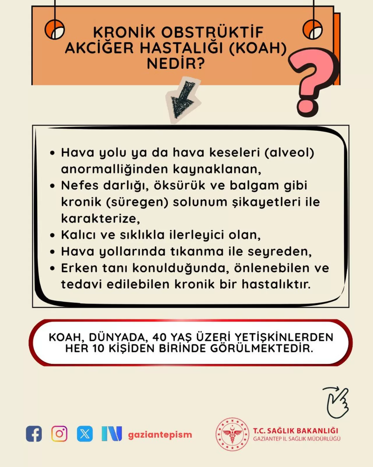 Gaziantep'te KOAH Farkındalığı İçin Önemli Uyarı: Erken Tanı Hayat Kurtarır!