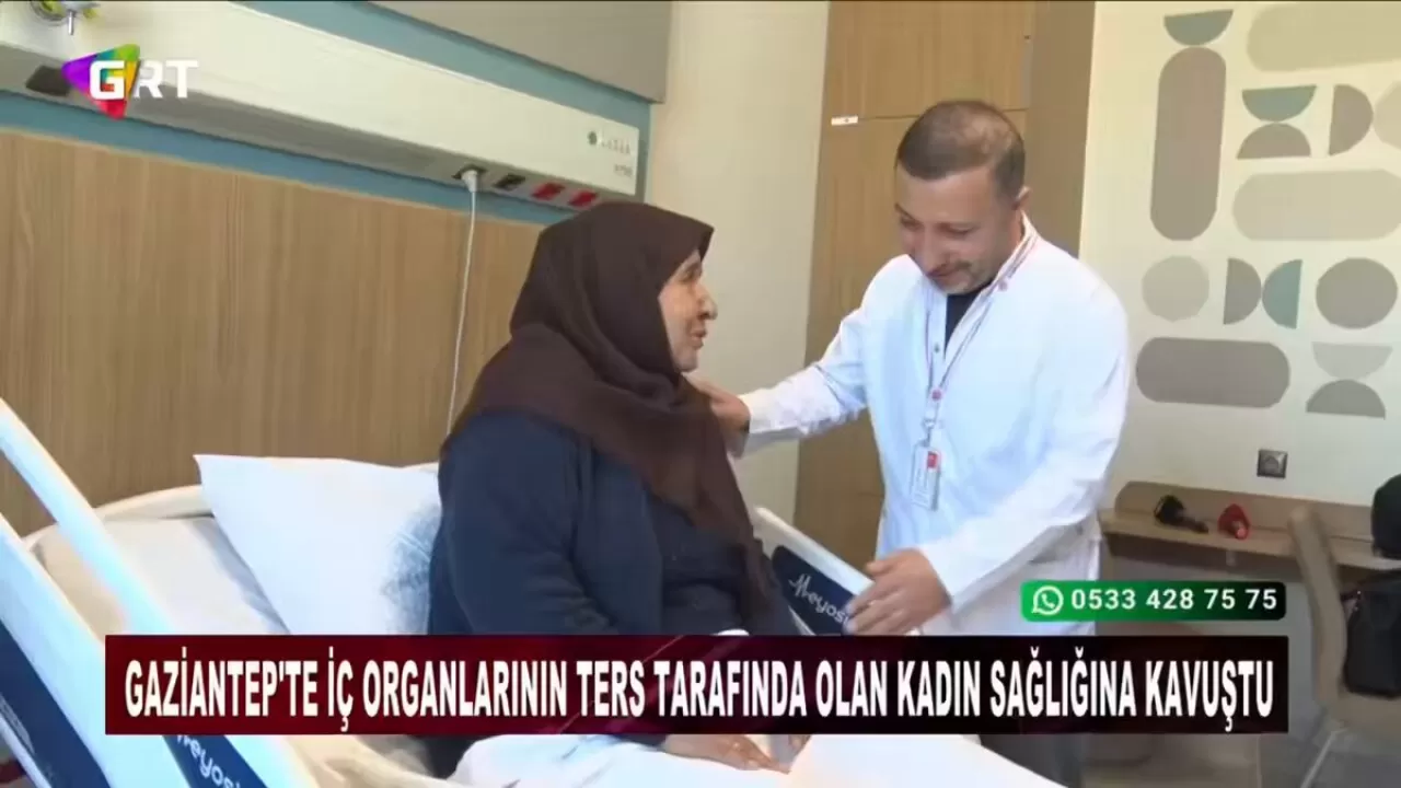 Gaziantep'te Ters Organlı Hastanın Safra Taşları Başarıyla Temizlendi